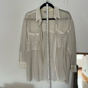 Vintage White Flowy Button Up - luciano soprani made in Italy